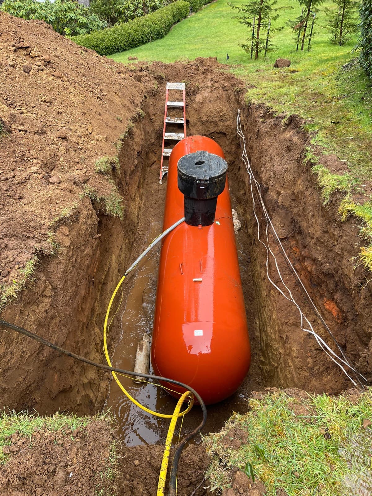 E. Davis Enterprises completed propane install — Southern Oregon rural property