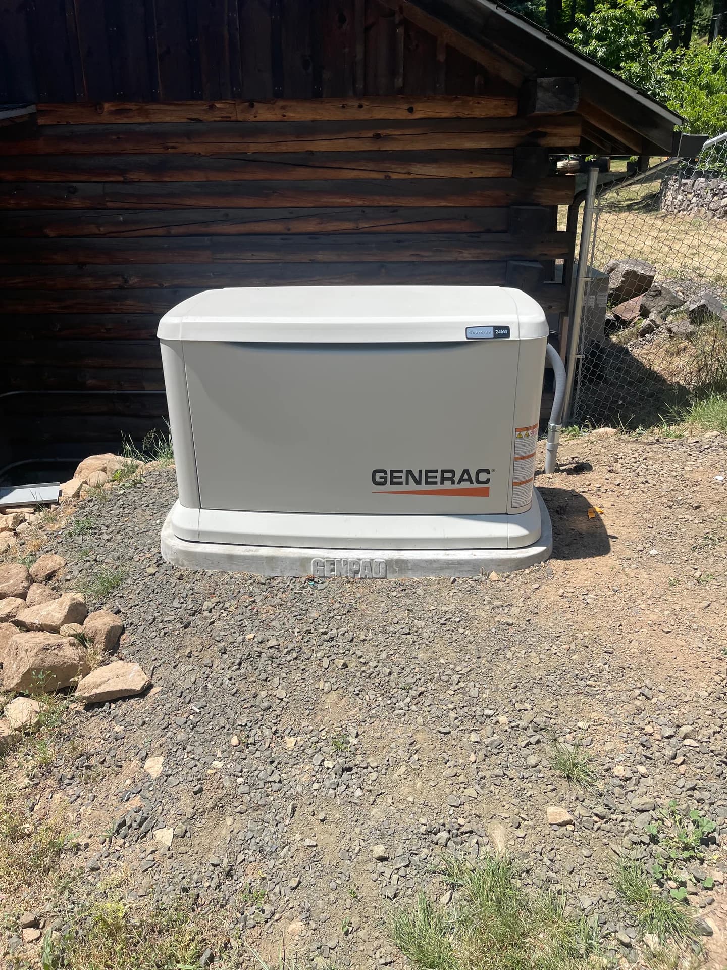 Residential Generac standby generator installation