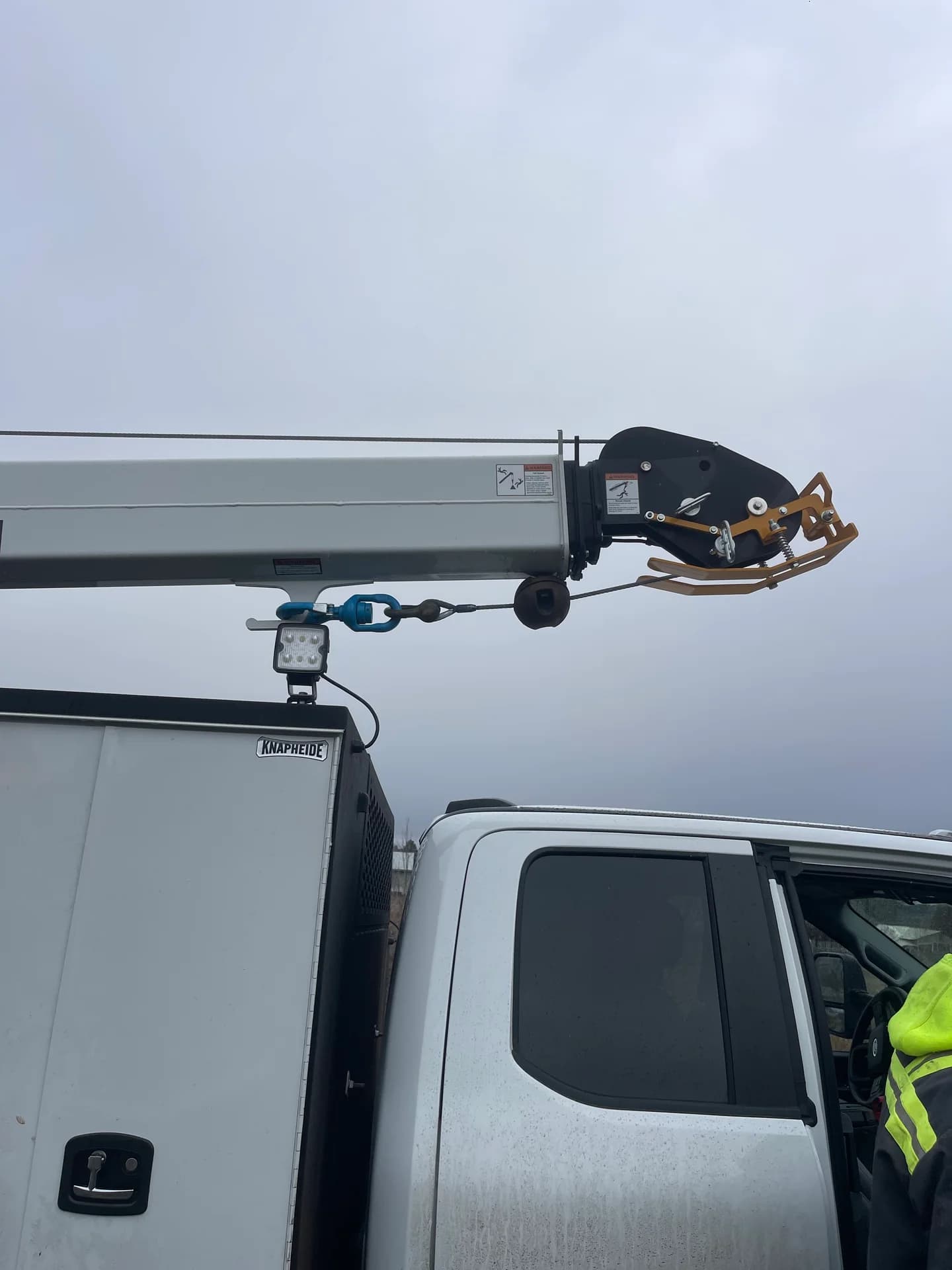 Stellar crane boom detail on service truck